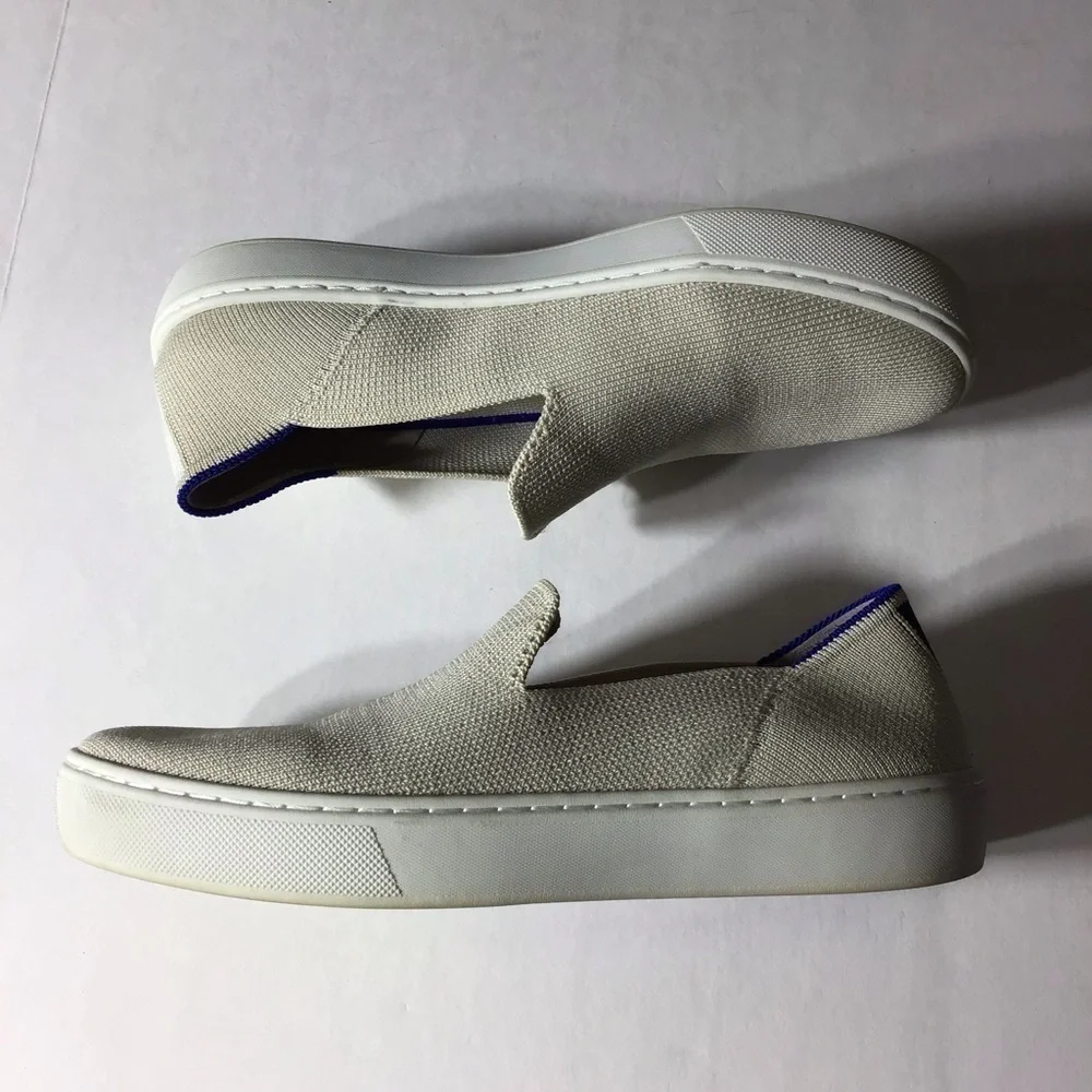 Rothy’s The Sneaker Slip On Shoes in Sand Size 5.5